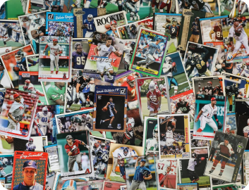 Assorted vintage and modern sports trading cards